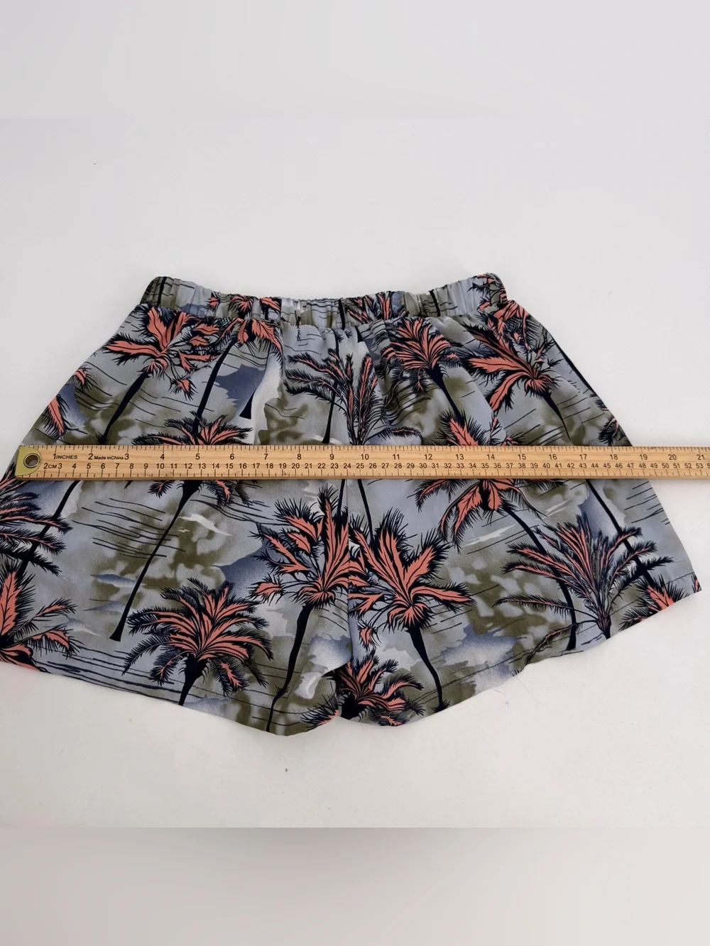 The Impeccable Pig Shorts Womens S Palm Print Polyester Tropical Pull On Pockets